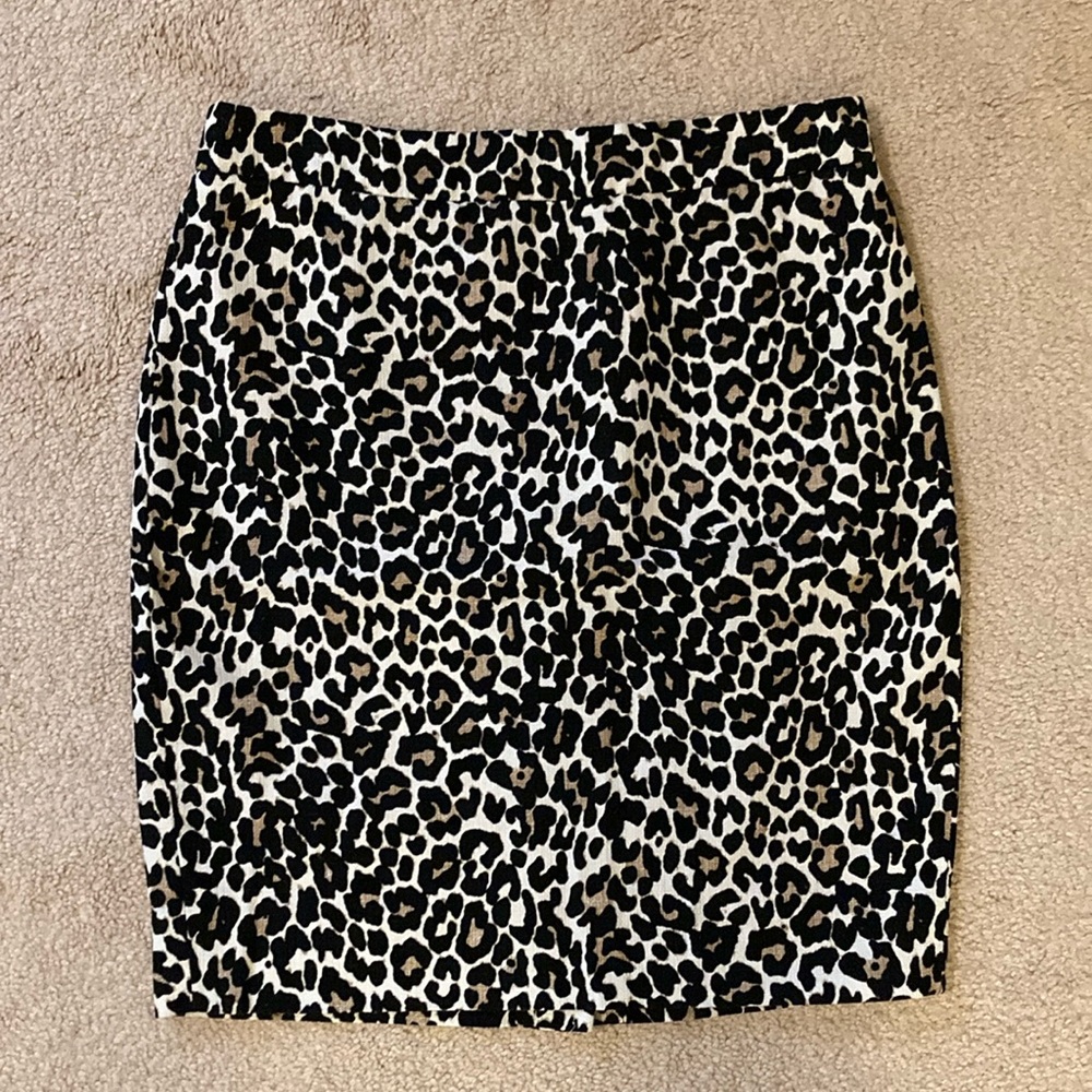 J. Crew Leopard Skirt